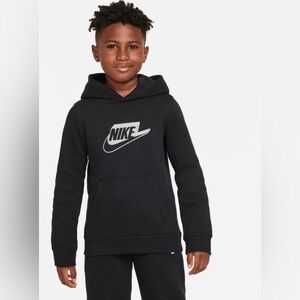 Used Boy Nike Black Hoodie Size M